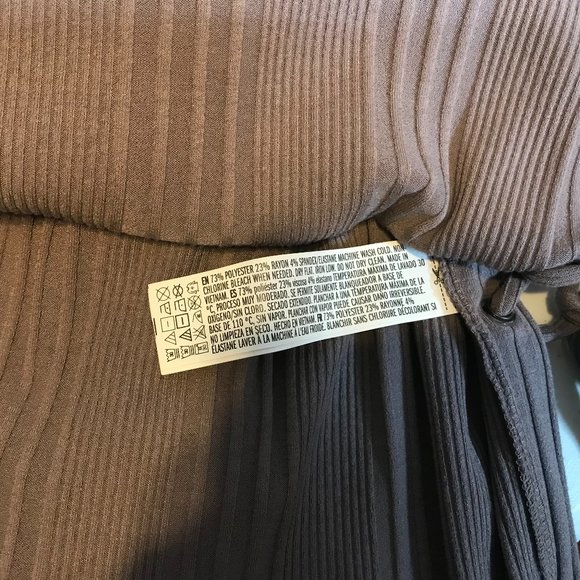 Forever 21 Side Ties Blouse Sweater Top Long Sleeve Taupe Medium - Picture 6 of 11